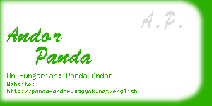 andor panda business card